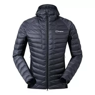 Bluzy męskie - Berghaus Męska bluza z kapturem Tephra Stretch Reflect 2.0, Szary Pinstripe/Jet Black, 4XL - miniaturka - grafika 1