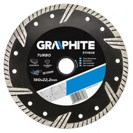Akcesoria do elektronarzędzi - GRAPHITE Tarcza diamentowa 180 x 22,2 mm, turbo - miniaturka - grafika 1