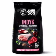 Sucha karma dla psów - John Dog Indyk z Wołowiną i Warzywami 3 kg - miniaturka - grafika 1