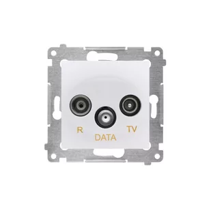 Kontakt Simon Gniazdo RTV / DATA SIMON 54 PREMIUM biały - Gniazdka elektryczne - miniaturka - grafika 1