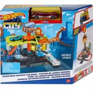 Samochody i pojazdy dla dzieci - Mattel Hot Wheels City mały zestaw z autkiem HDR27 - - miniaturka - grafika 1