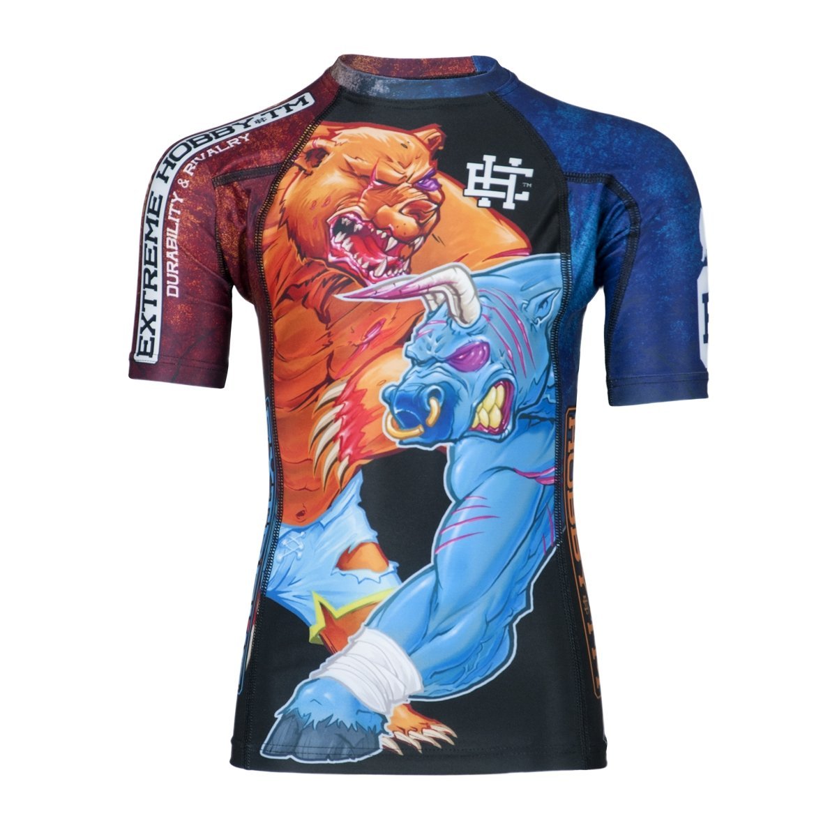 Extreme Hobby, Rashguard dziecięcy z krótkim rękawem, Bull&Bear, rozmiar 104, granatowy