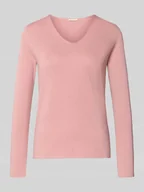 Swetry damskie - Bluzka z dzianiny o kroju regular fit z mieszanki bawełny i wiskozy - miniaturka - grafika 1