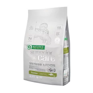 NATURES PROTECTION Superior Care White Dogs Grain Free White Fish Junior Small Breeds 1,5kg - Sucha karma dla psów - miniaturka - grafika 2