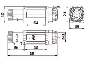 Wyciągarka Escape EVO 9500 lbs [4309 kg] IP68 z liną syntetyczną 12V (lina: 9,5mm szara dyneema 27m 9800kg +hak zdejmowany) 81879986 - Wciągarki - miniaturka - grafika 3