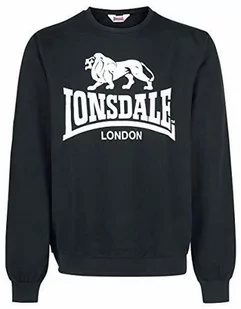 Lonsdale bluza męska bluza Men Crew narożny GoSport - 3xl czarny - Bluzy męskie - miniaturka - grafika 1