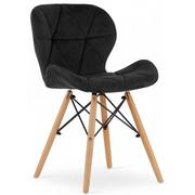 Krzesła - Komplet czarnych welurowych krzeseł 4 szt. - Zeno 4S - miniaturka - grafika 1