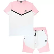 Spodenki damskie - Just Emporio Set Polo MC Szorty, Lt Pink/Biały/Czarny, L - miniaturka - grafika 1