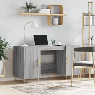 Biurka - vidaXL Biurko, szary dąb sonoma, 140x50x75 cm, materiał drewnopochodny - miniaturka - grafika 1