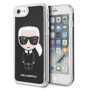 Etui i futerały do telefonów - Karl Lagerfeld Iconic Karl - Etui iPhone 8 / 7 (Black Glitter) - miniaturka - grafika 1