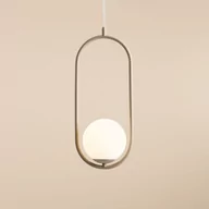 Lampy sufitowe - Riva lampa wisząca 1-punktowa beżowa 1086G17 - miniaturka - grafika 1