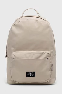 Calvin Klein Jeans plecak męski kolor beżowy duży gładki - Plecaki - miniaturka - grafika 1