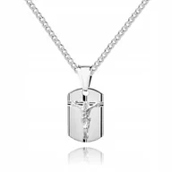 Biżuteria dla dzieci - 925 Srebrny łańcuszek medalik DEDYKACJA 40 cm P3M1 - miniaturka - grafika 1