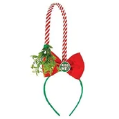 Dodatki do strojów karnawałowych - Opaska, Pocałuj Mnie - jemioła, czerwona, rozmiar uniwersalny - miniaturka - grafika 1