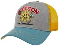 Czapki i chusty sportowe męskie - Czapka Trucker Walking Sun by Stetson, szaro-żółty, One Size Small - miniaturka - grafika 1