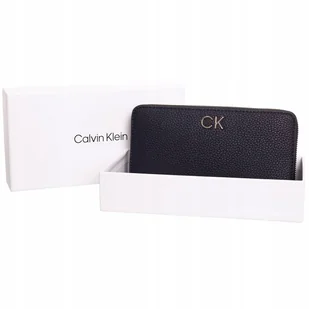 Calvin klein portfel damski re-lock z/a czarny - Portfele - miniaturka - grafika 1