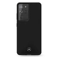 Etui i futerały do telefonów - Mercedes MEHCS21LSILBK S21 Ultra G998 czarny/black hardcase Silicone Line - miniaturka - grafika 1