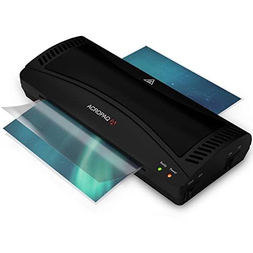 Acropaq Laminator A4 do laminowania na gorąco i na zimno z 2 rolkami, 125 mic, czarny AL42