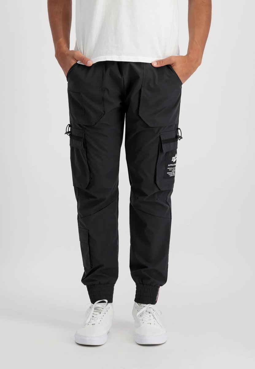 spodnie bojówki ALPHA INDUSTRIES - TACTICAL JOGGER BLACK-M
