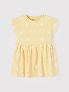 Name it Sukienka codzienna 13198444 Żółty Regular Fit - Sukienki i spódniczki dla dziewczynek - miniaturka - grafika 1