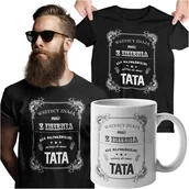 Gadżety dla niej i dla niego - Koszulka dla taty wraz z kubkiem Wszyscy znają mnie z imienia ale najważniejsi mówią do mnie tata - miniaturka - grafika 1