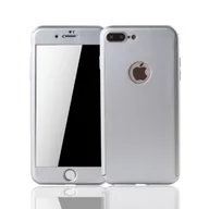 Etui i futerały do telefonów - Etui na telefon komórkowy Apple iPhone 7 Plus Full Case Cover Screen Protector 360 Silver - miniaturka - grafika 1