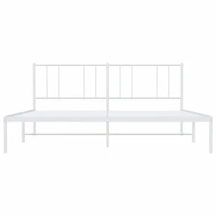 Metalowa rama łóżka z wezgłowiem, biała, 180x200 cm Lumarko! - Łóżka - miniaturka - grafika 7