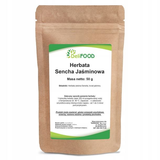 Herbata Zielona Sencha Jaśminowa 50g Delifood