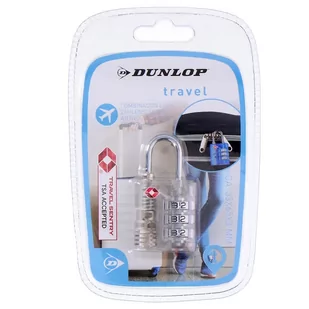 Dunlop Biała Kłódka TSA z szyfrem zabezpieczająca bagaż - Kłódki - miniaturka - grafika 3