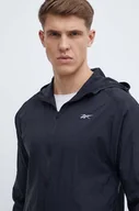 Kurtki męskie - Reebok wiatrówka kolor czarny  100075618 - miniaturka - grafika 1