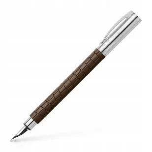Faber Castell Pióro wieczne Ambition 3D Croco F, brązowe 146051 - Pióra wieczne - miniaturka - grafika 1