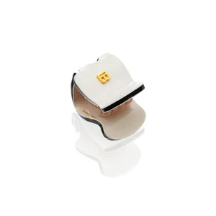 Balmain - Klamerka do włosów XS kremowo czarna 3cm x 3,5cm - Ozdoby do włosów - miniaturka - grafika 1