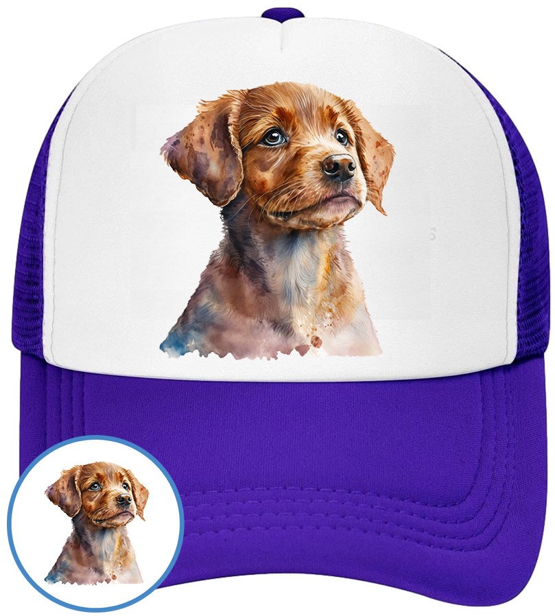 CZAPKA Z DASZKIEM PSY PIES PIESKI DLA DZIECI SIATKA NIEBIESKA BEJSBOLÓWKA