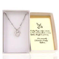 Biżuteria dla dzieci - Srebrny Naszyjnik Myszka Komunia Chrzest Grawer - miniaturka - grafika 1
