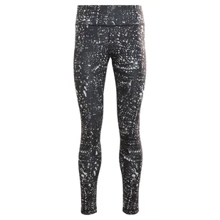 Damskie Spodnie REEBOK WOR AOP TIGHT GS1949 – Czarny - Spodnie sportowe damskie - miniaturka - grafika 1
