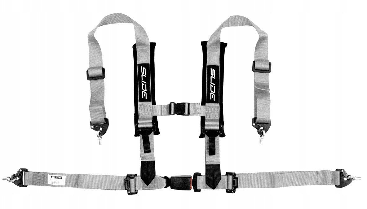 Pasy sportowe Slide V2 Srebrne 4P 2
