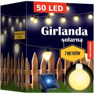 Lampy ogrodowe - GIRLANDA SOLARNA OGRODOWA LAMPKI LED 50 ŻARÓWEK - miniaturka - grafika 1