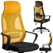 Fotele i krzesła biurowe - Sofotel Fotel biurowy z mikrosiatką Praga - żółty 2293 - miniaturka - grafika 1