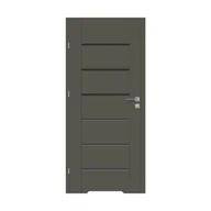 Drzwi wewnętrzne - Skrzydło drzwiowe przylgowe łazienkowe z podcięciem wentylacyjnym Quanto Grafit mat 70 lewe Voster - miniaturka - grafika 1