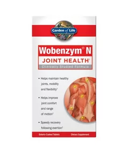 Garden of Life Wobenzym N, 400 tabletek dojelitowych - Witaminy i minerały - miniaturka - grafika 1