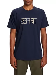 ESPRIT Męski T-shirt 043EE2K304, 400/NAVY, L, 400/granatowy, L - Koszulki męskie - miniaturka - grafika 1