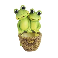 Pozostałe ozdoby ogrodowe - Figurka ogrodowa z osłonką żaby 28,2 x 40,5 cm - miniaturka - grafika 1