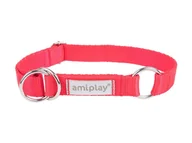 Obroże dla psów - amiplay Obroża półzaciskowa Samba XL Czerwona - miniaturka - grafika 1