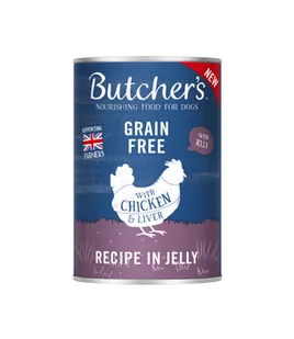 BUTCHER'S Original Recipe in Jelly, karma dla psa, kawałki z kurczakiem w galaretce 24x400g - Mokra karma dla psów - miniaturka - grafika 1