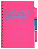 Szkolne artykuły papiernicze - Pukka Pad Kołozeszyt A5 Neon Dots w kratkę 200 kartek różowy - miniaturka - grafika 1