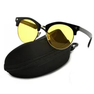 Okulary korekcyjne, oprawki, szkła - Rozjaśniające okulary do Jazdy Nocą dla kierowców Półramki ST104 - miniaturka - grafika 1