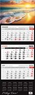 Kalendarze - Kalendarz 2025 trójdzielny premium ocean kt2âv.70 - miniaturka - grafika 1