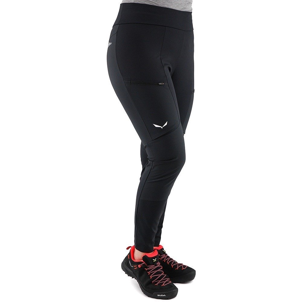 Legginsy damskie Salewa Puez Dry Responsive Cargo - czarne rozmiar XXS
