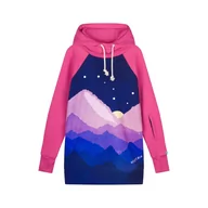 Odzież trekkingowa damska - Bluza outdoorowa z kapturem softshell Deep Trip Milky Way - miniaturka - grafika 1