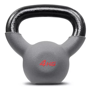 Hop-Sport, Odważnik kettlebell żeliwny, 4kg, szary - Kettlebell - miniaturka - grafika 1